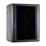 15U wandkast met glazen deur 600x600x770mm (BxDxH)